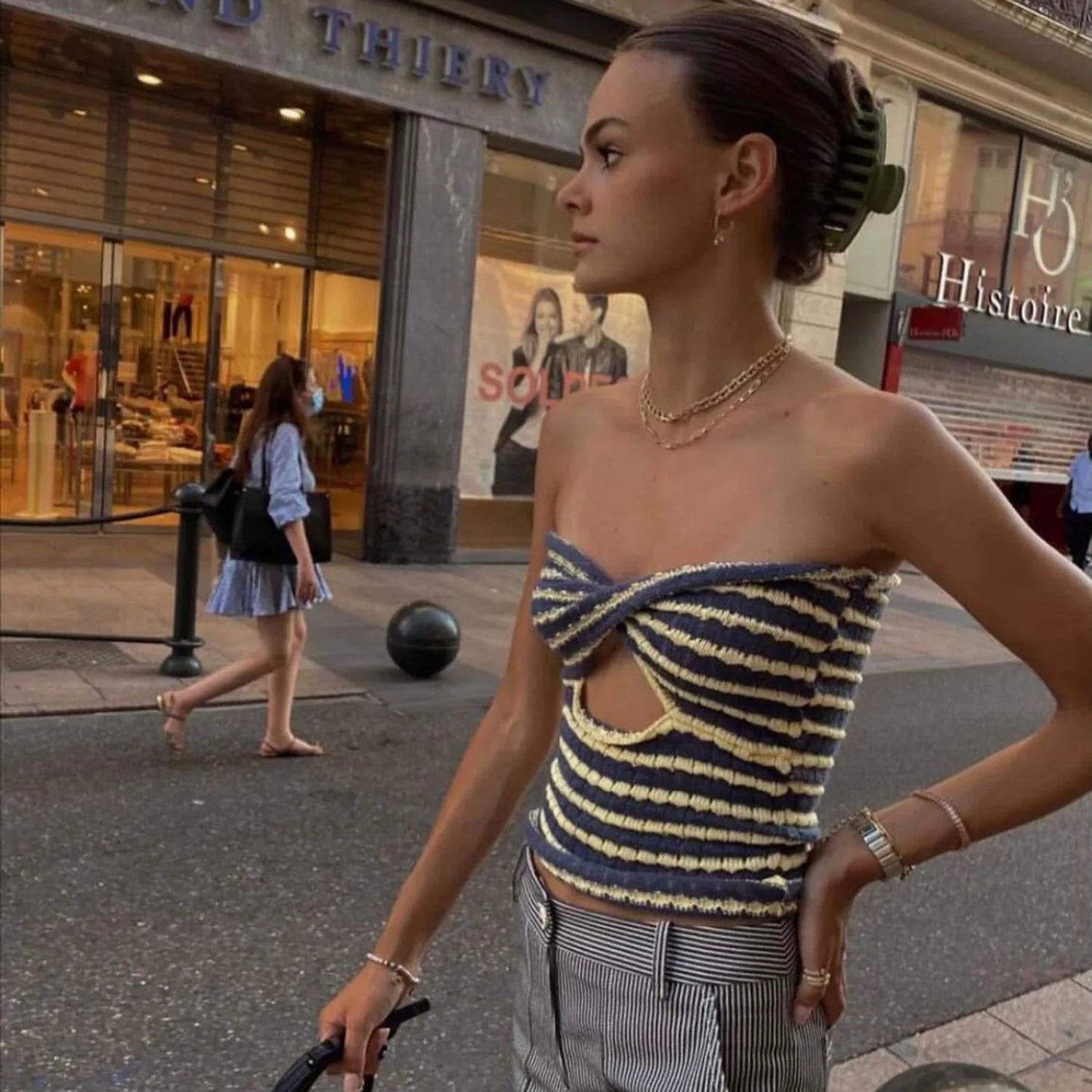 Rainbow Striped Tube Top