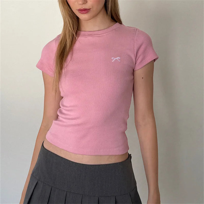 Baby Tee Crew Neck Top