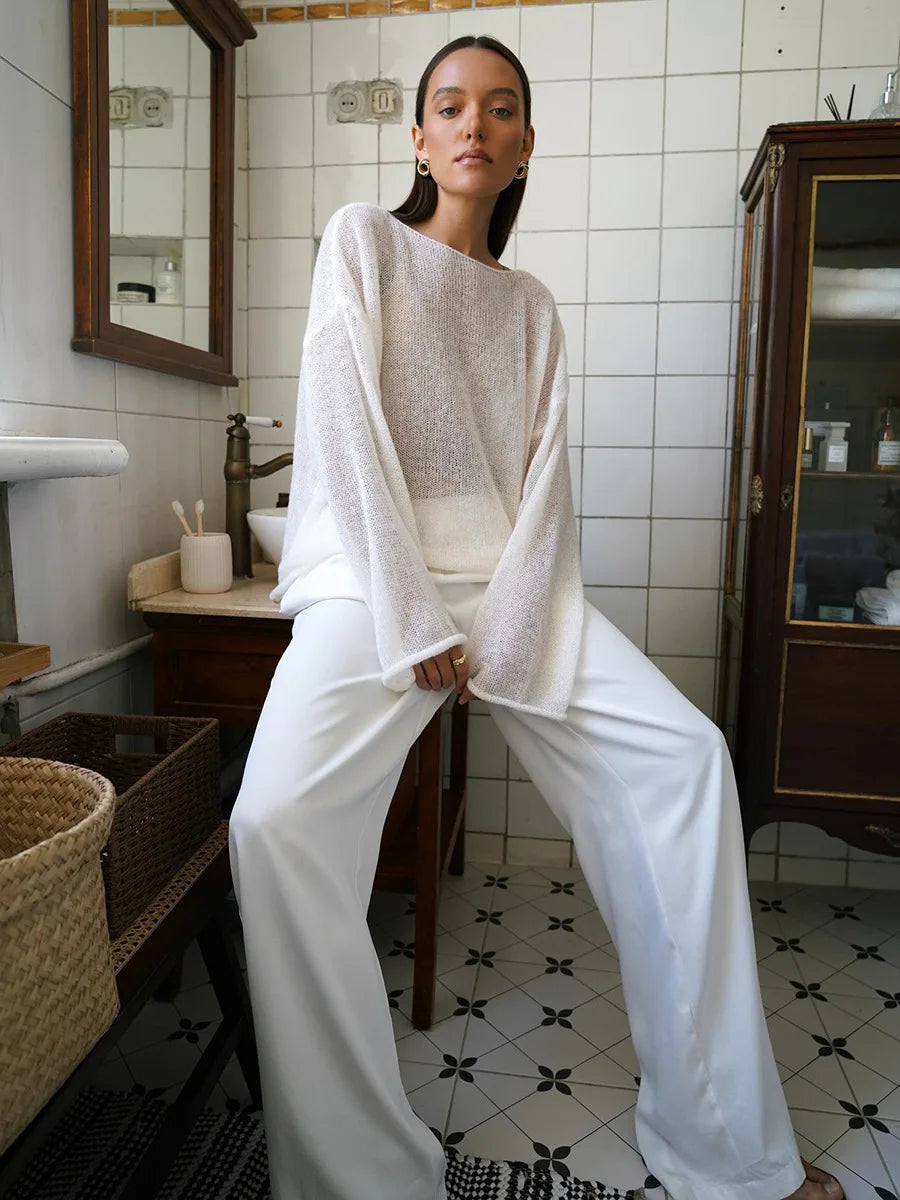 Draped Loose knit Top