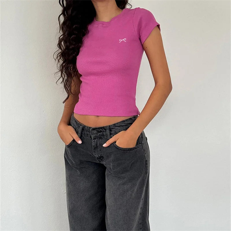 Baby Tee Crew Neck Top