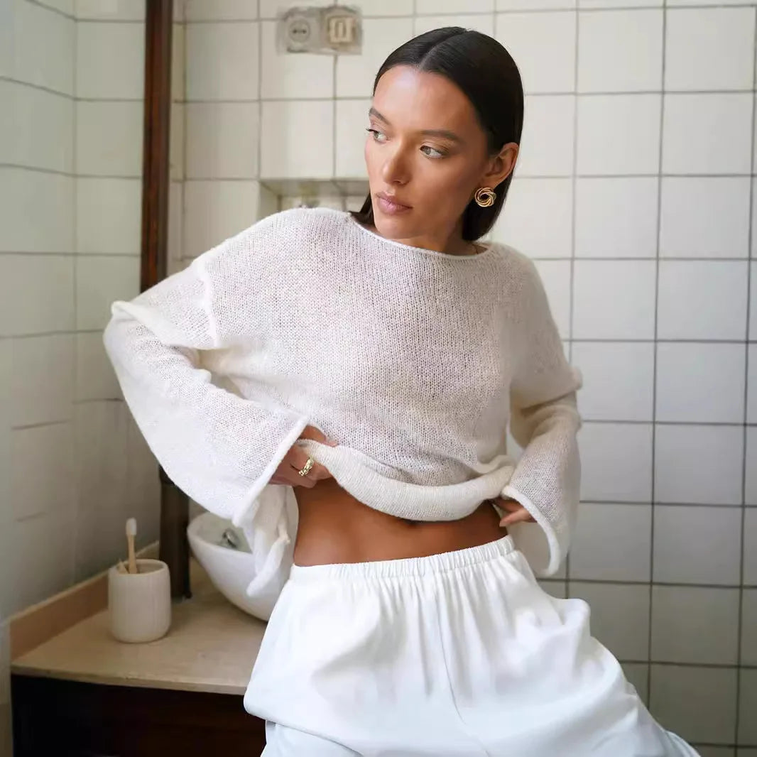Draped Loose knit Top