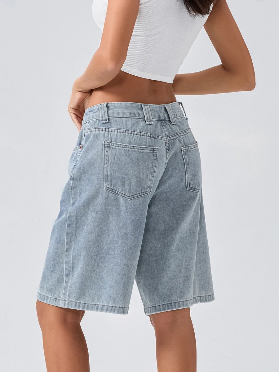 Loose Denim Jort