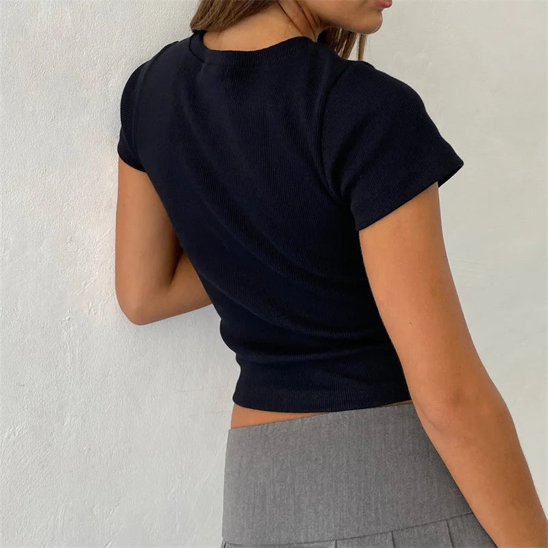 Baby Tee Crew Neck Top