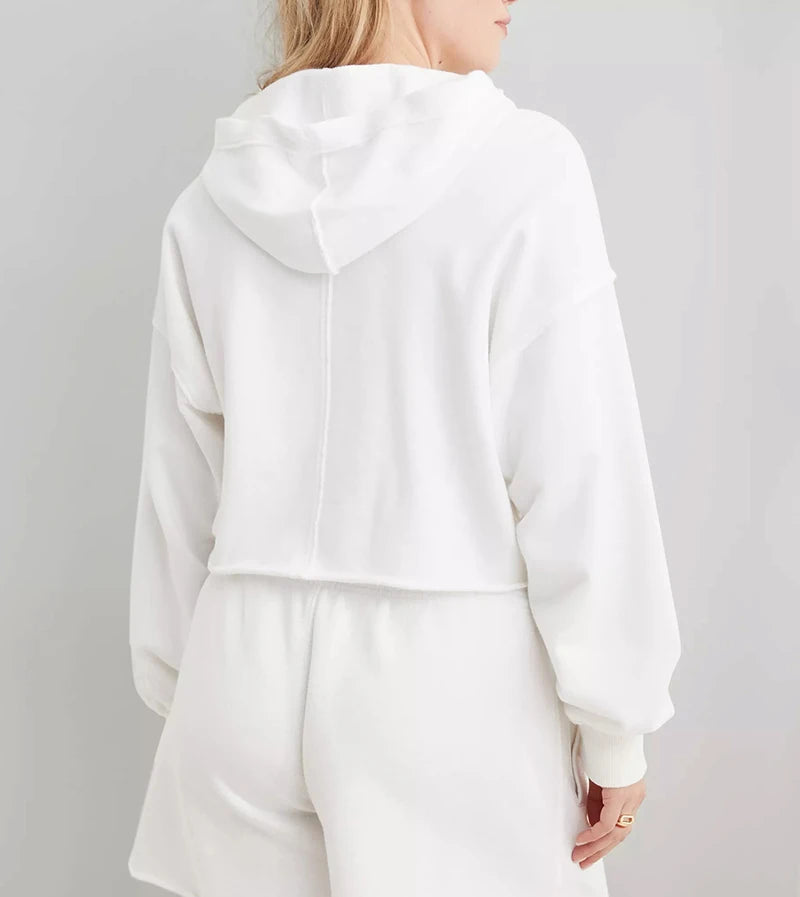 Cropped Pullover Sweatshirt