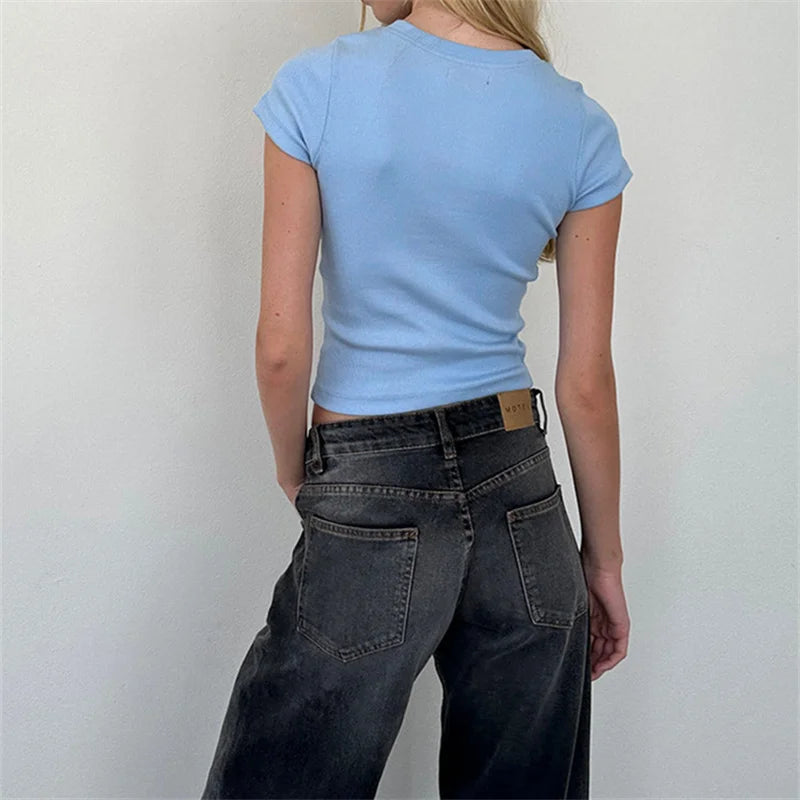 Baby Tee Crew Neck Top