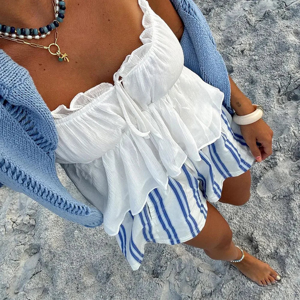 Blue Stripe Short