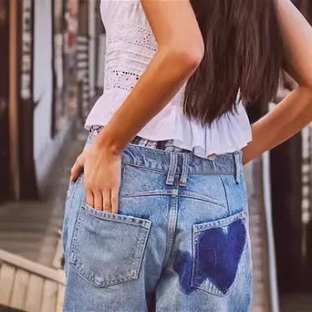 Heart Printed Jeans