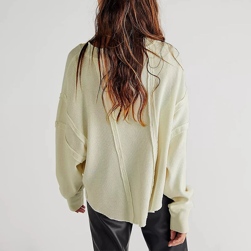 Waffle Long Sleeve Sweater