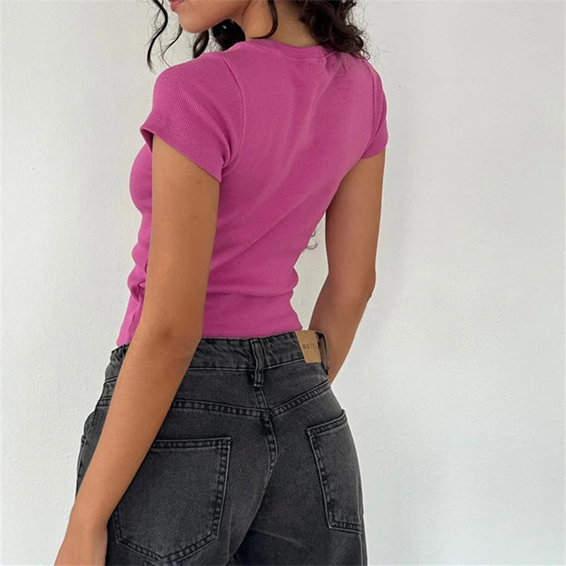 Baby Tee Crew Neck Top