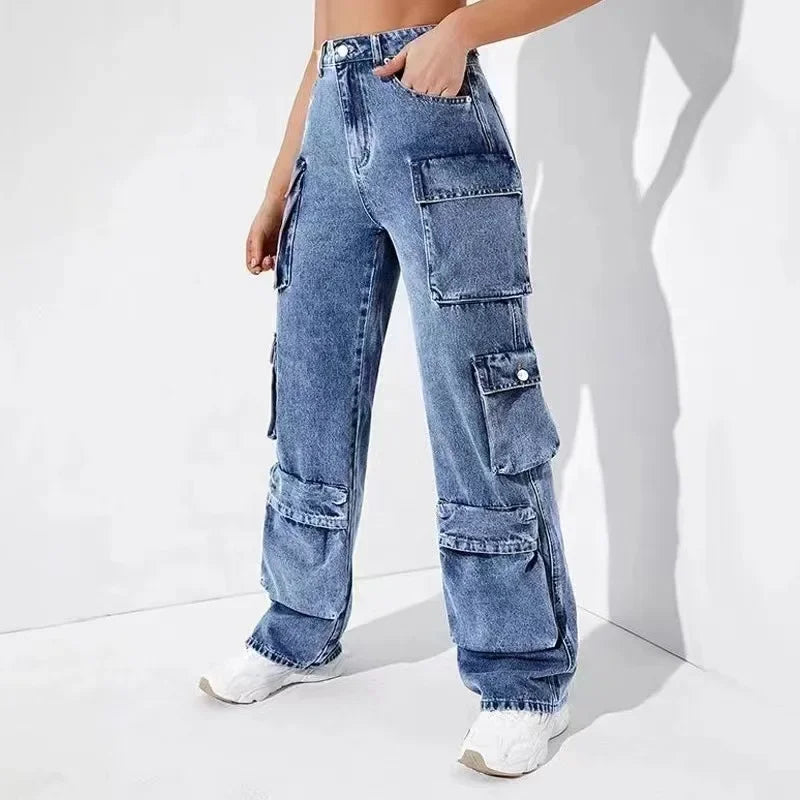 Zip Pocket Cargo Jeans