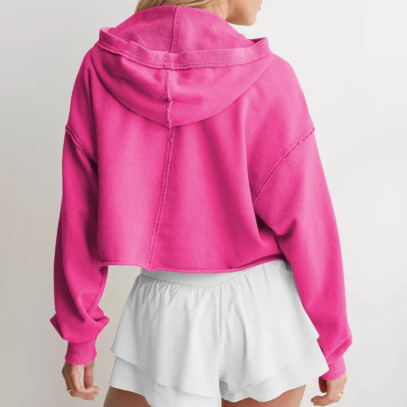 Cropped Pullover Sweatshirt