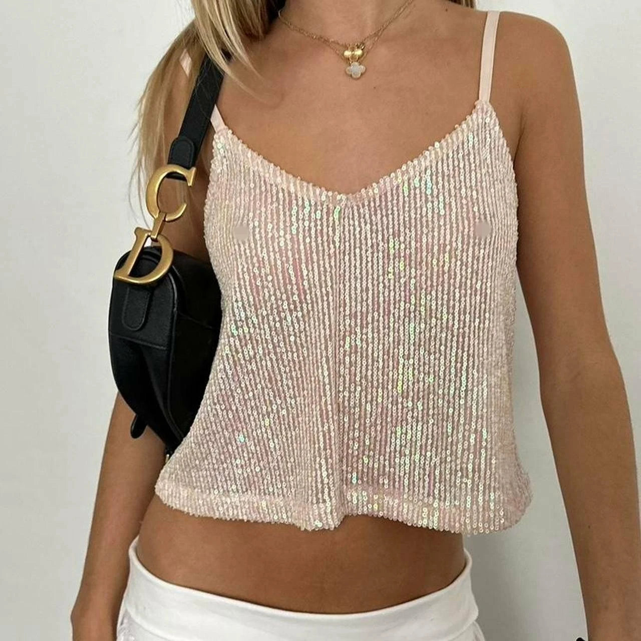 Glitter Gold Cami Top