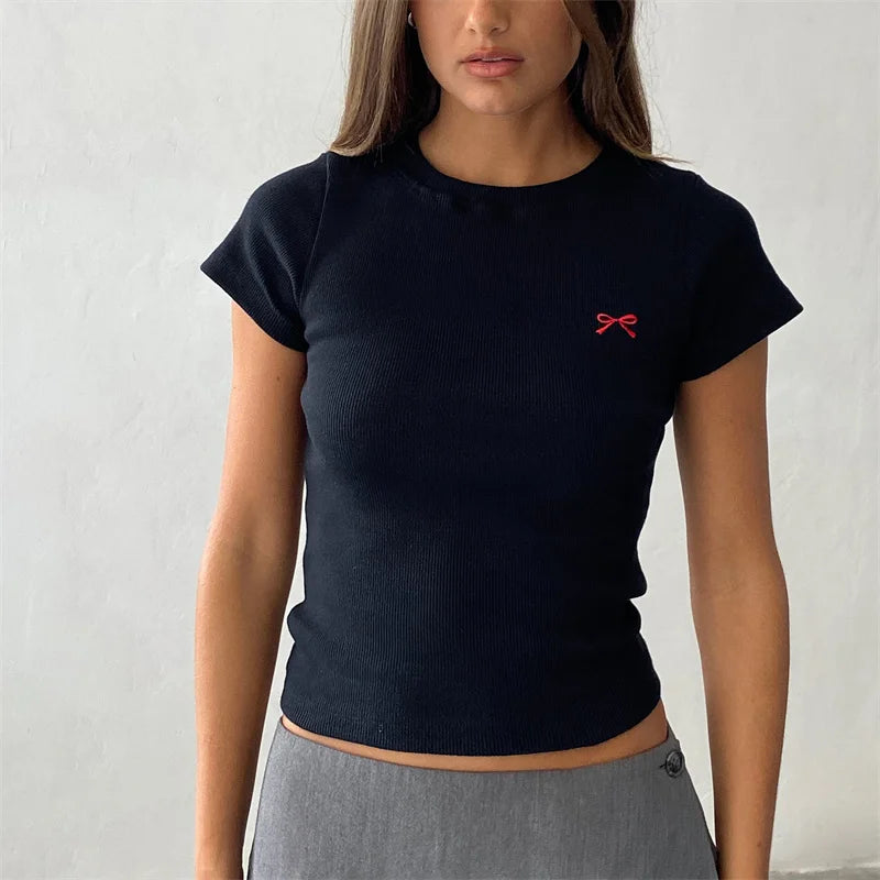 Baby Tee Crew Neck Top
