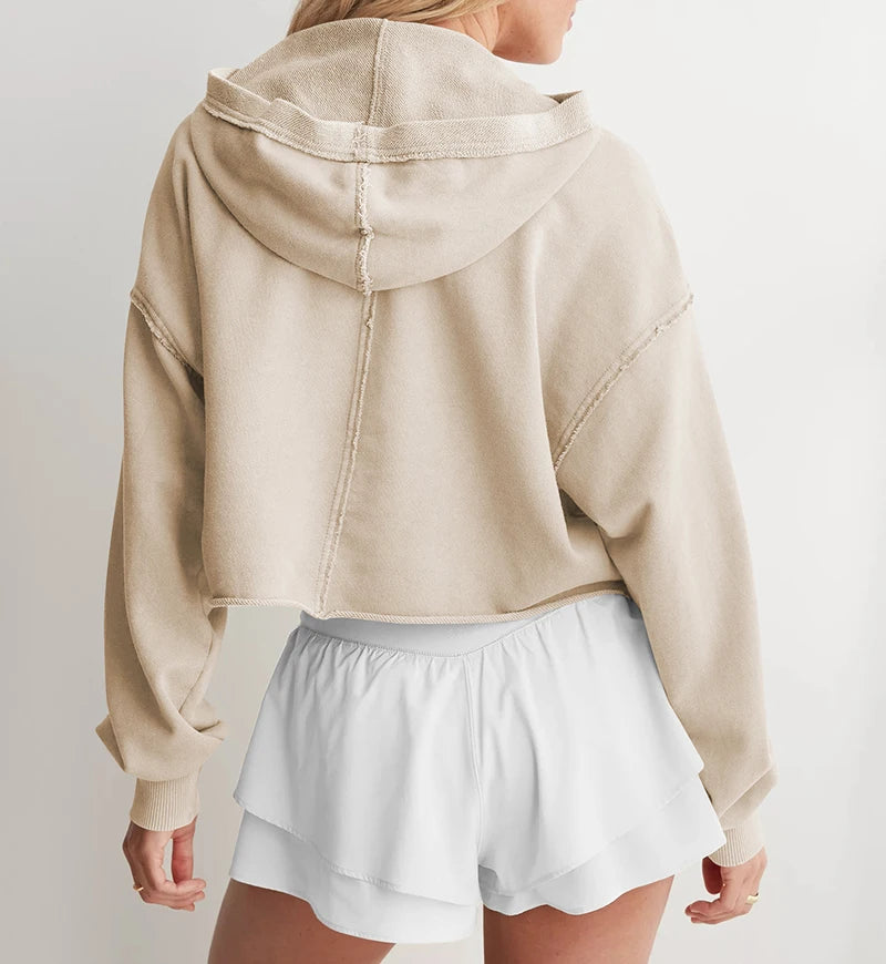 Cropped Pullover Sweatshirt