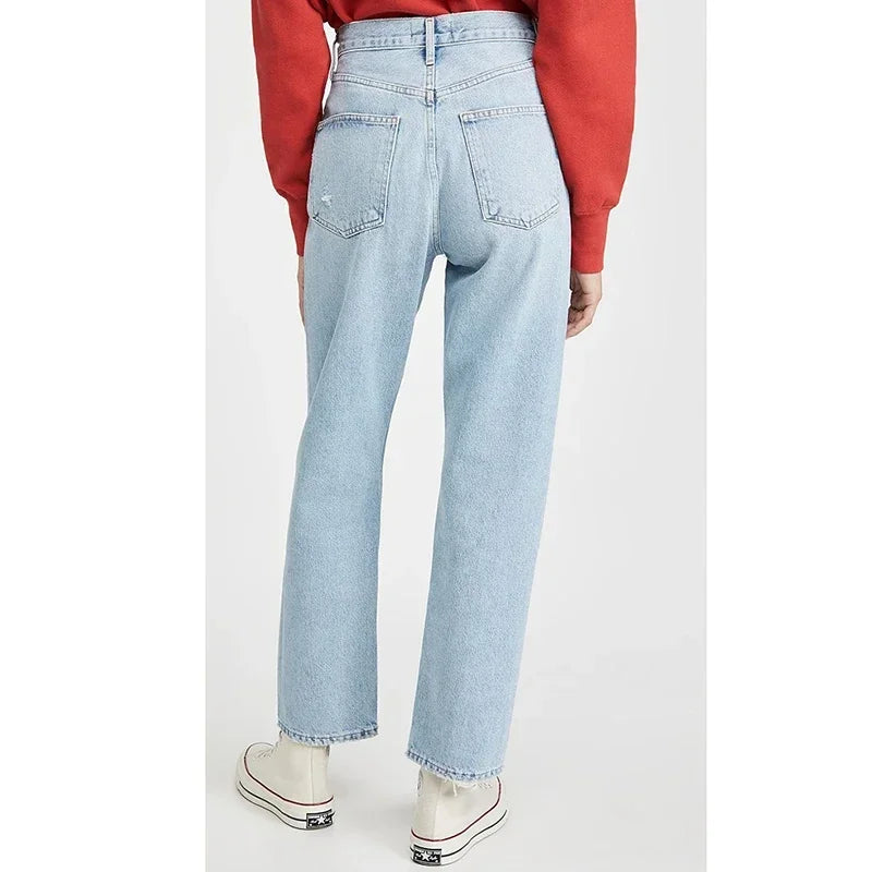 Light Blue High-Waist Jeans