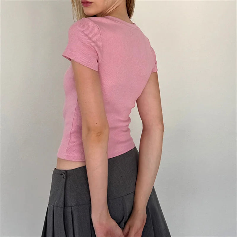 Baby Tee Crew Neck Top