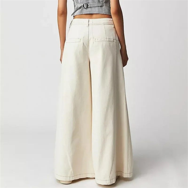 Island Wide-Leg Pleated Pants