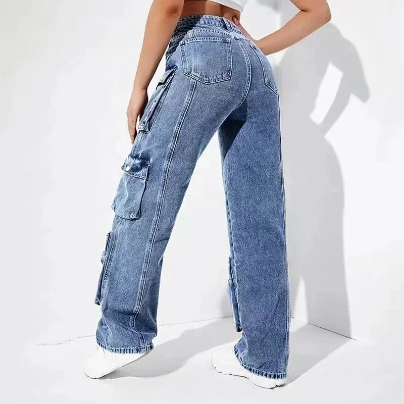 Zip Pocket Cargo Jeans