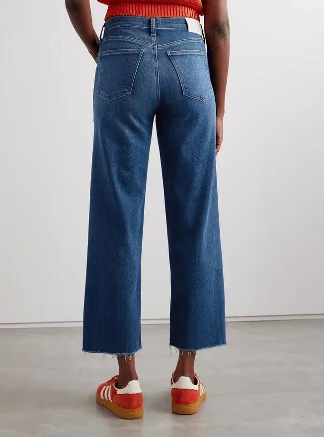 Frayed High-Rise Jeans