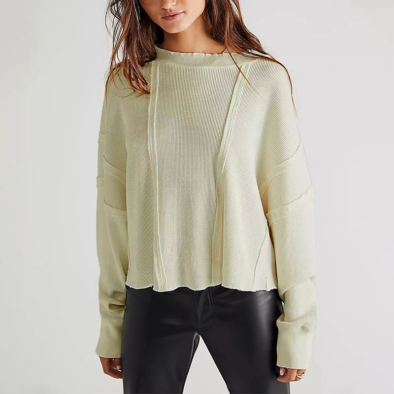 Waffle Long Sleeve Sweater