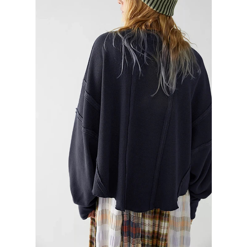 Waffle Long Sleeve Sweater