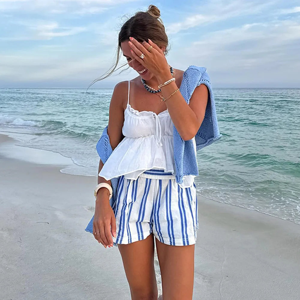 Blue Stripe Short
