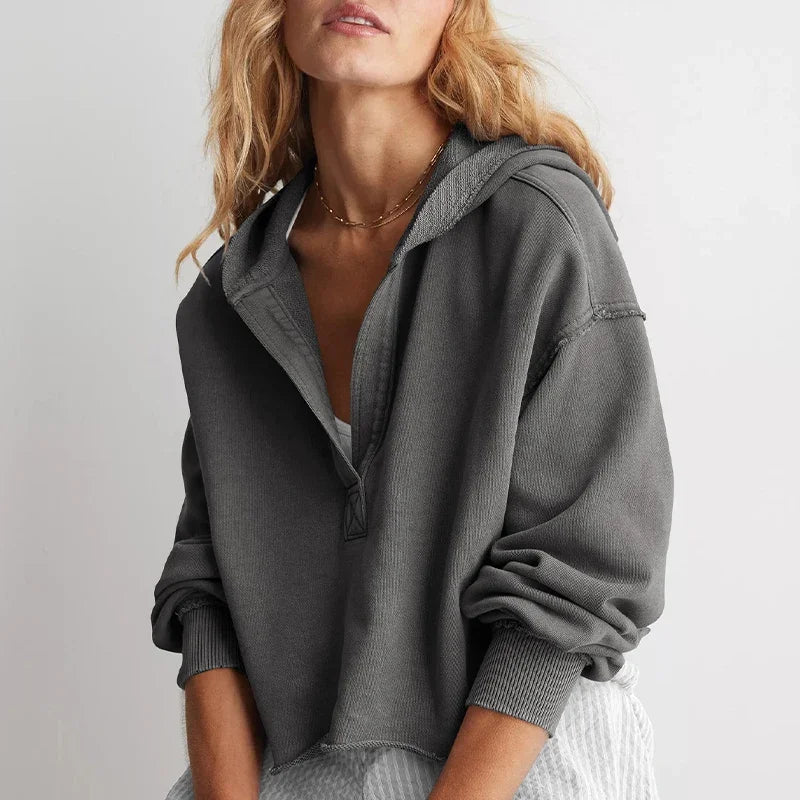Cropped Pullover Sweatshirt