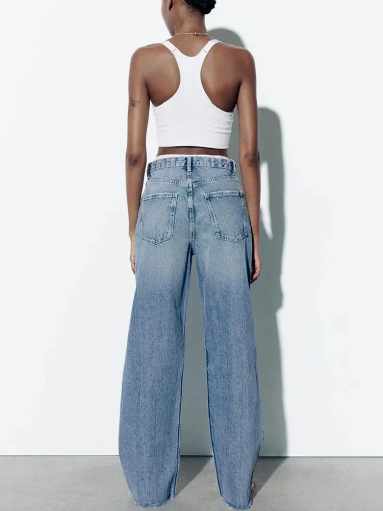 Ripped High-Waist Jeans