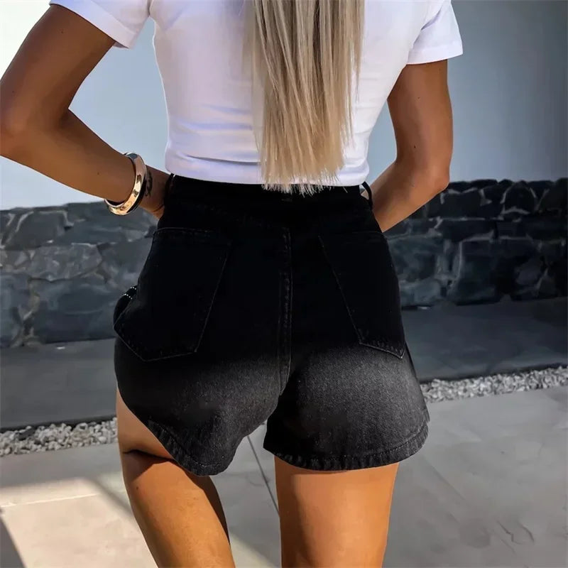 Diamond Stripe Denim Short
