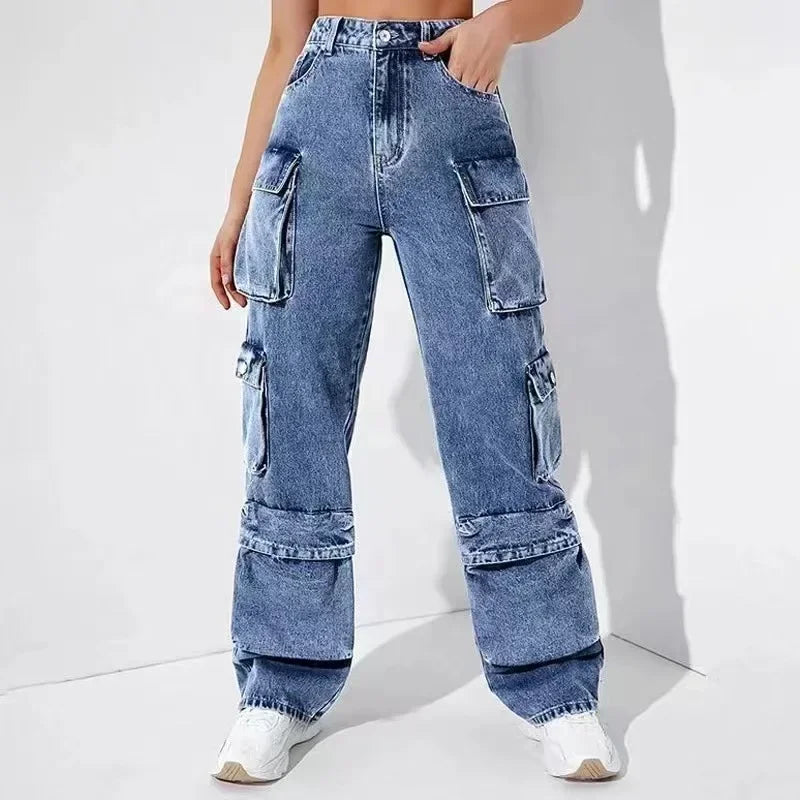 Zip Pocket Cargo Jeans