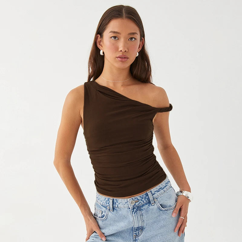 Off Shoulder Side Rushed Top