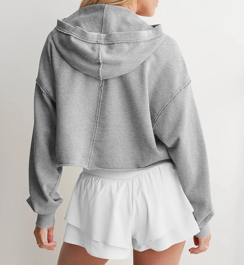 Cropped Pullover Sweatshirt