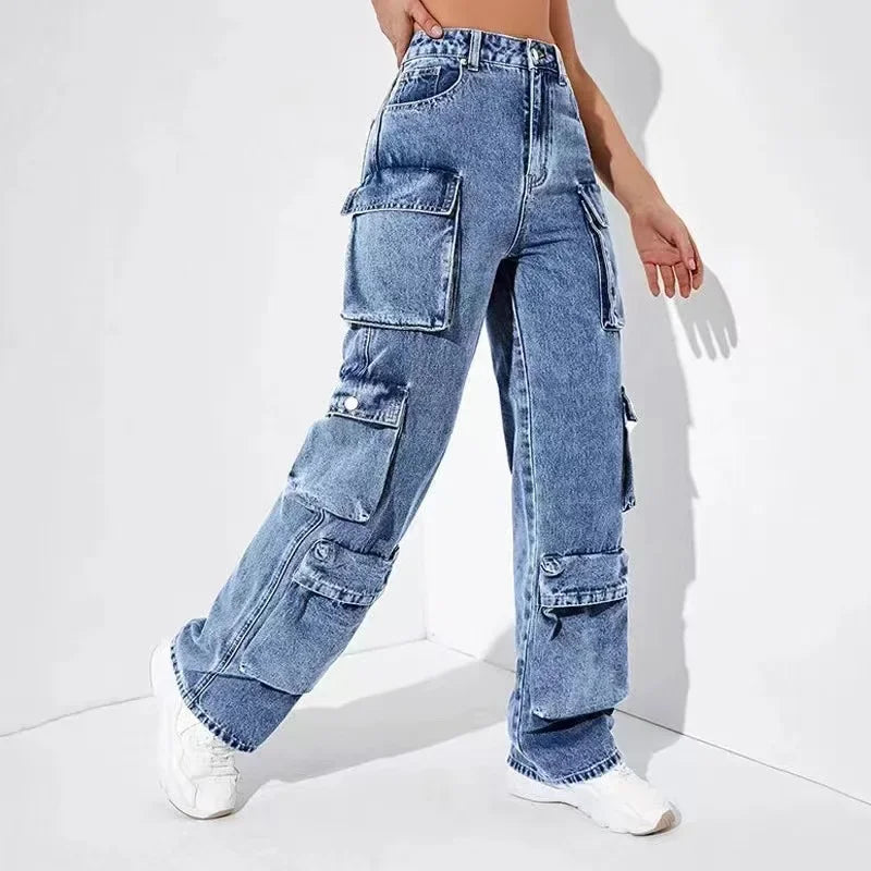 Zip Pocket Cargo Jeans