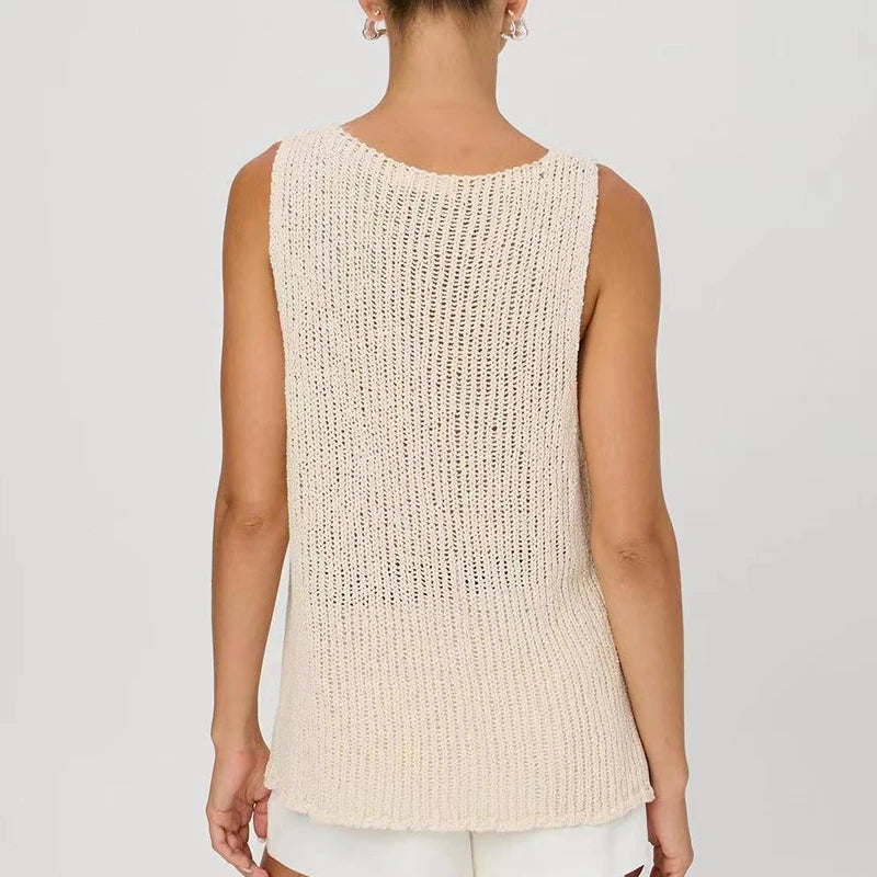 Tie-Front Knit Top