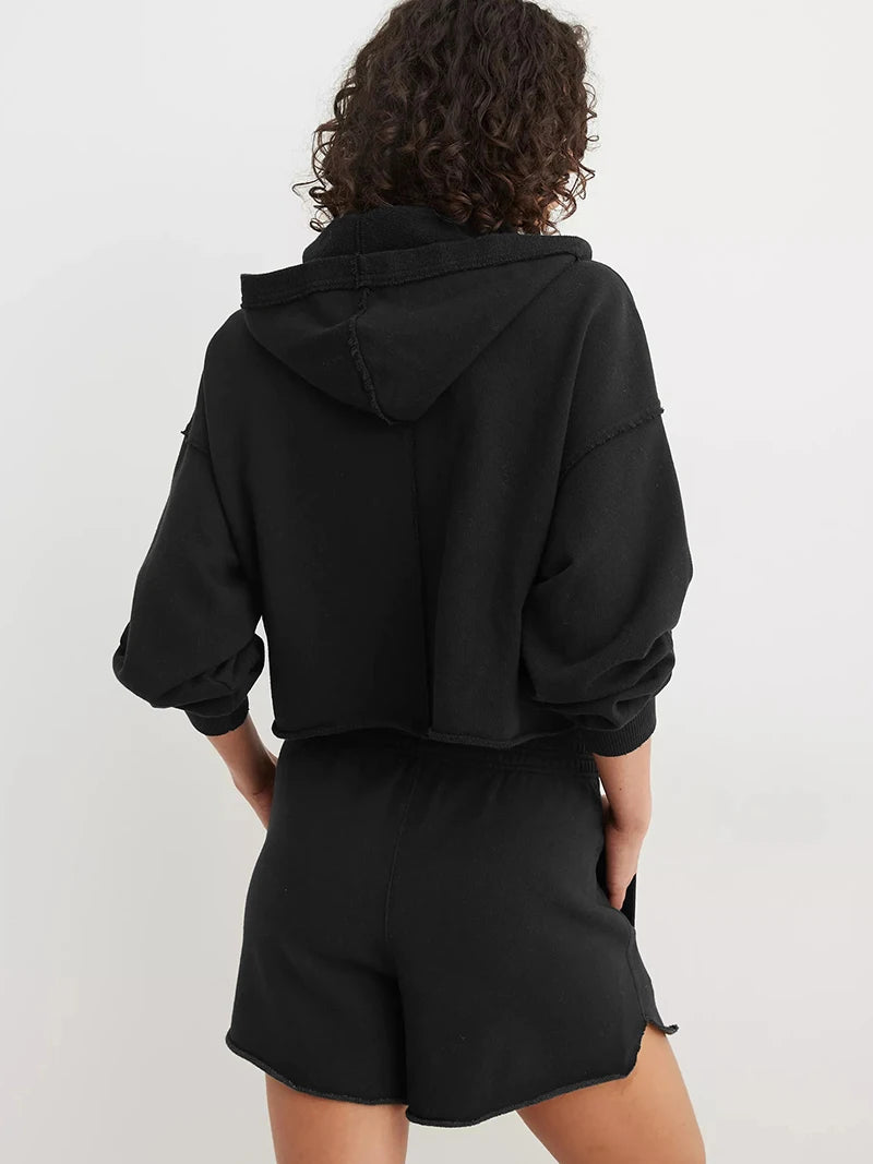 Cropped Pullover Sweatshirt
