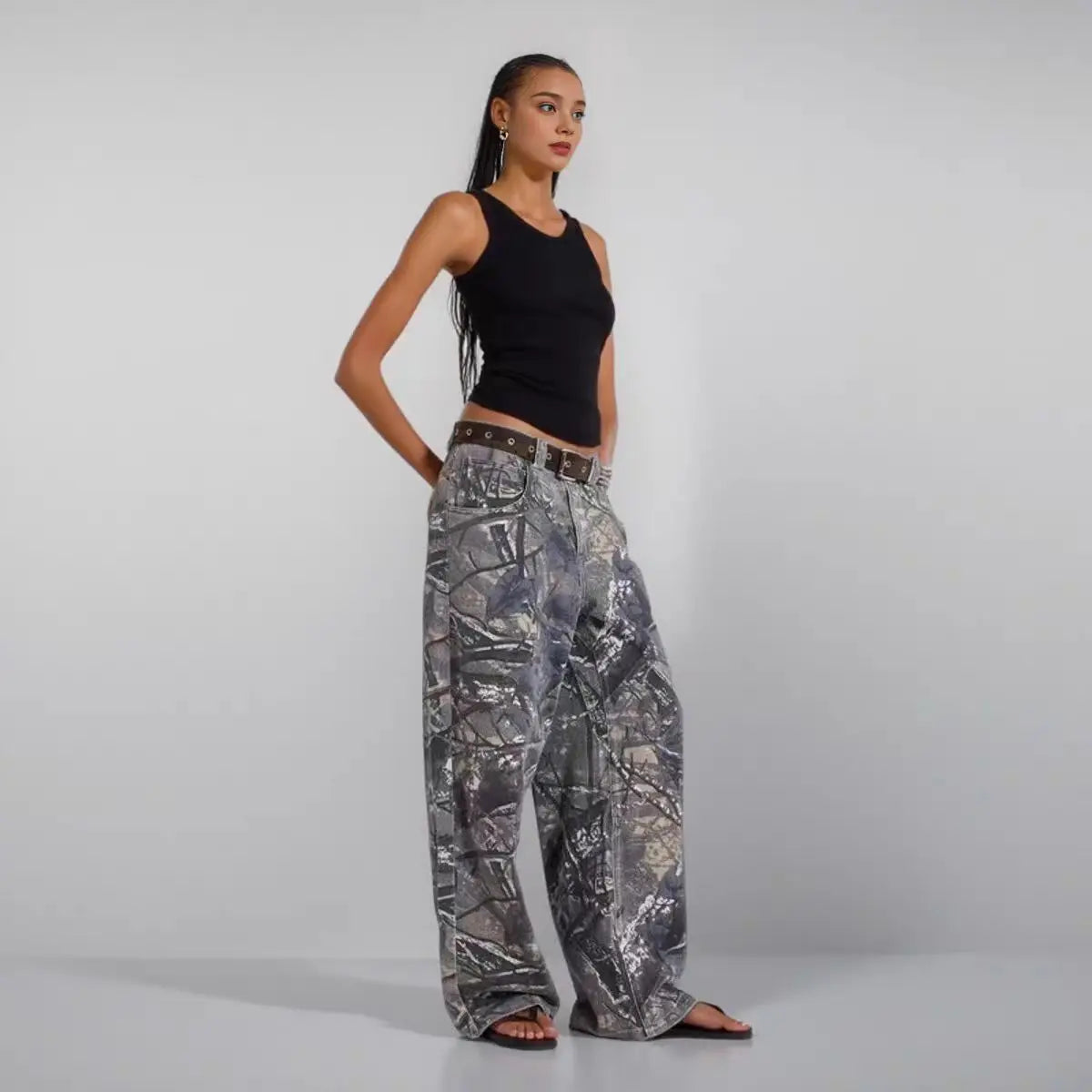 Grey Camouflage Baggy