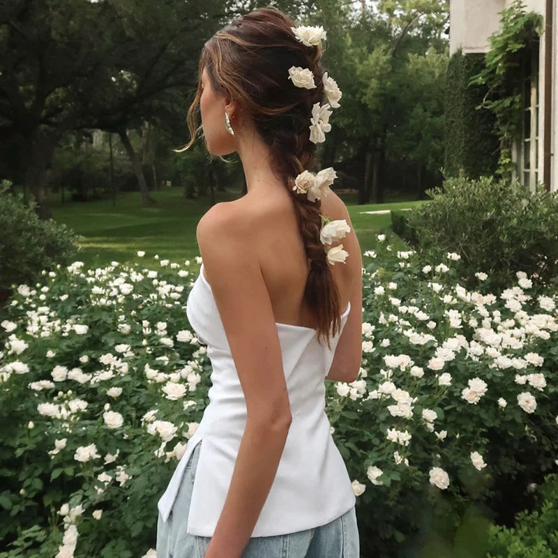 Shoulder Knit Tube Top