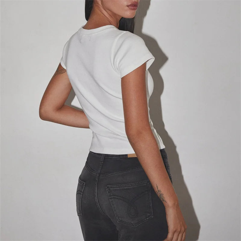 Baby Tee Crew Neck Top