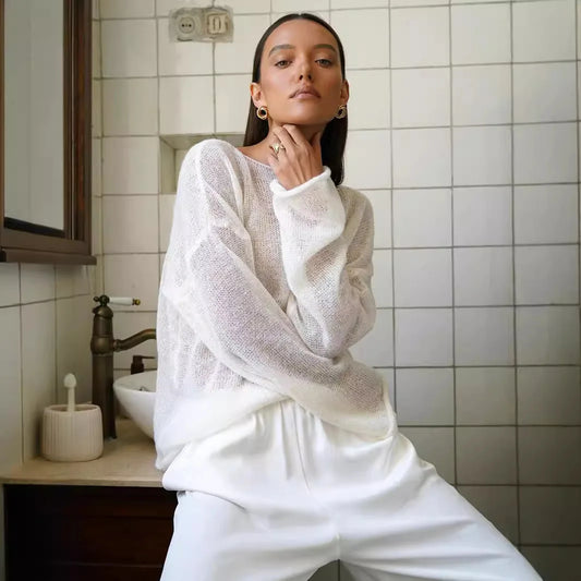 Draped Loose knit Top