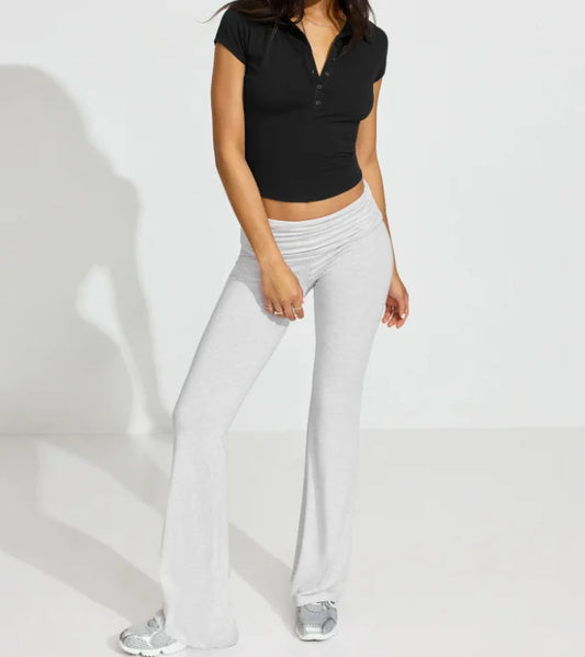 Button-Down Polo Top