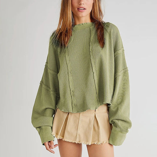 Waffle Long Sleeve Sweater