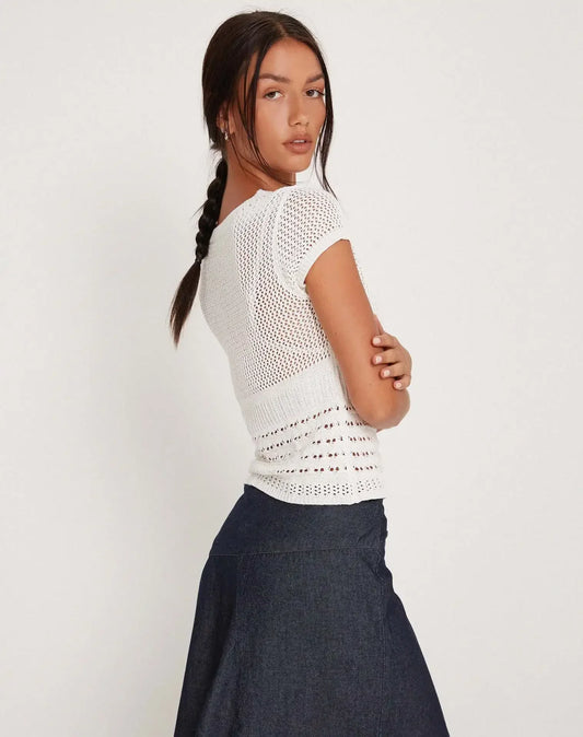 Crochet Tie-Front Top