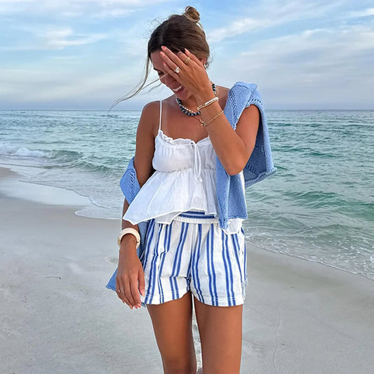 Blue Stripe Short