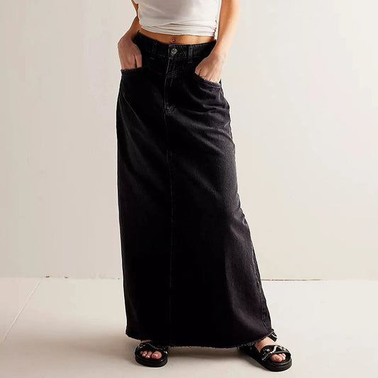 Long Comfy Denim Skirt