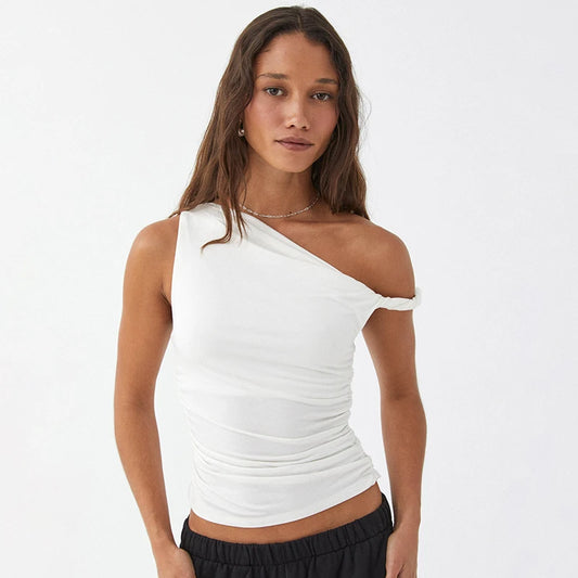 Off Shoulder Side Rushed Top