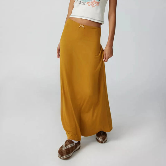 Bowknot Casual Long Skirt