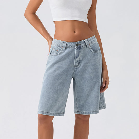 Loose Denim Jort