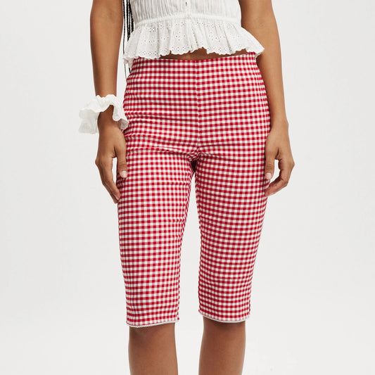 Plaid Print Capri