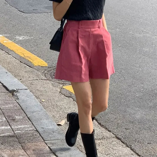 High-Waist Corduroy Short